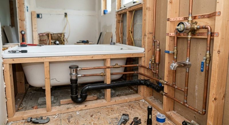 Large Bathtub Installation in South Portland, ME